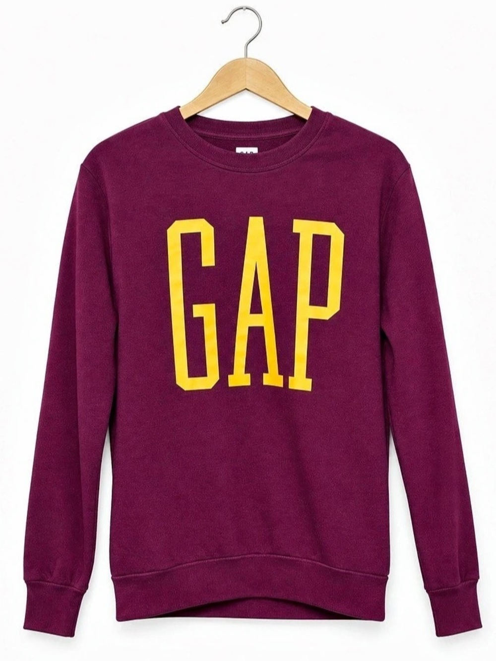 Gap Logo Crewneck Sweatshirt Purple & Yellow Medium